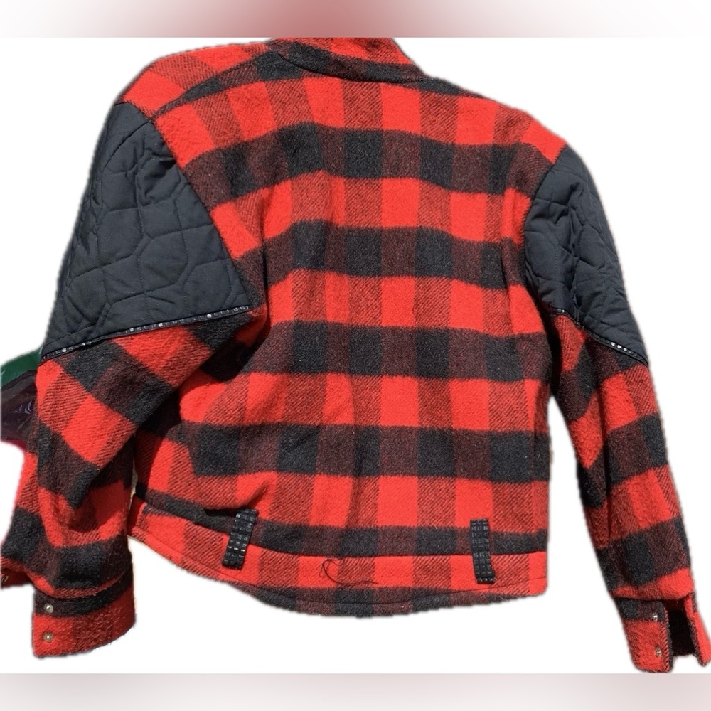 EUC vintage Wool Plaid Michael Jackson Bomber jacket - Picture 2 of 14